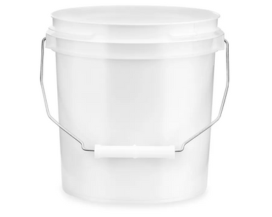 1 Gallon bucket w/ Lid (White)-  Chelsea