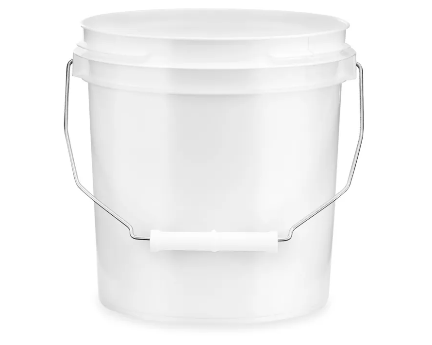 1 Gallon bucket w/ Lid (White)-  Chelsea
