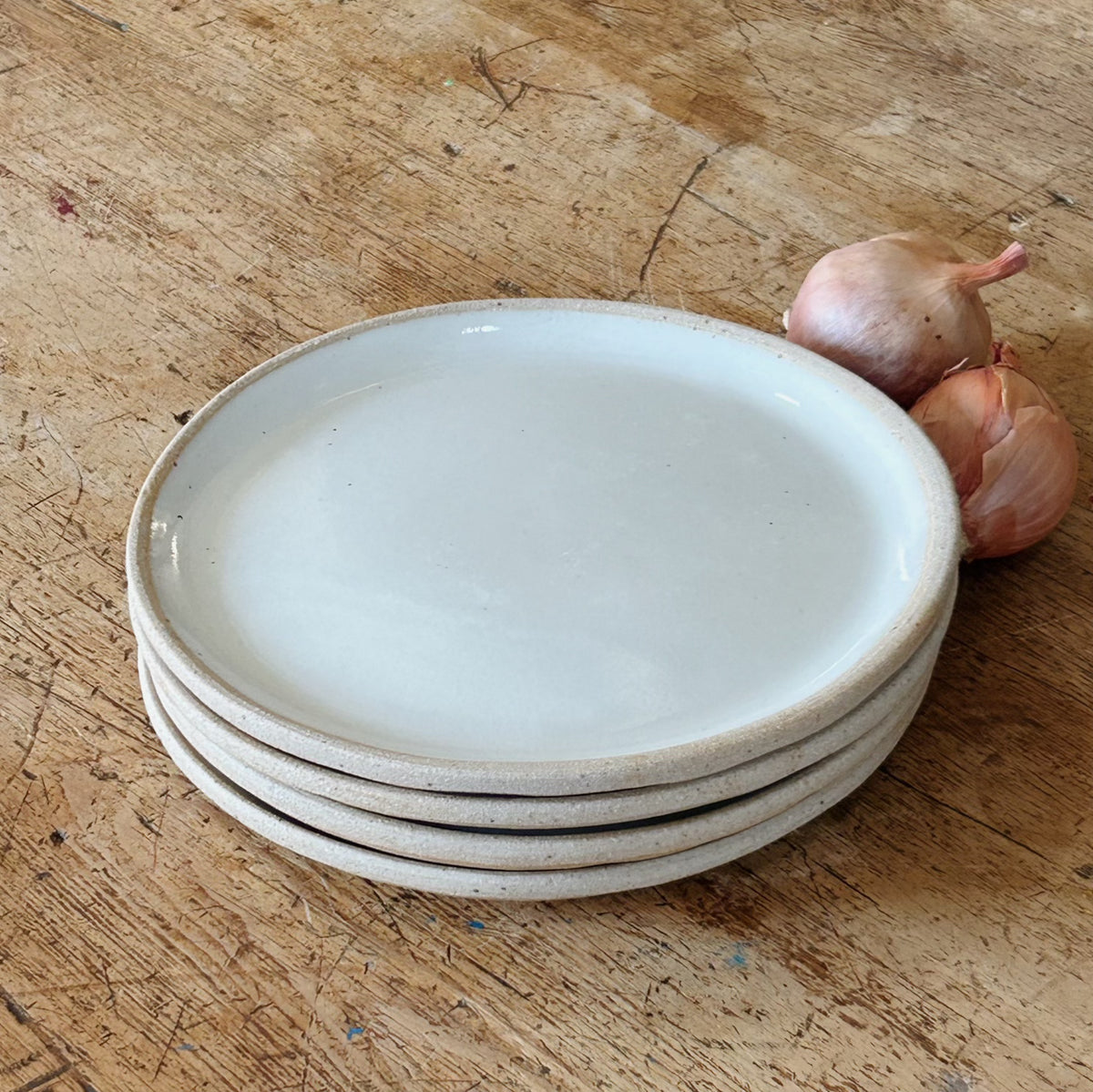 Set of 4 White Small Plates