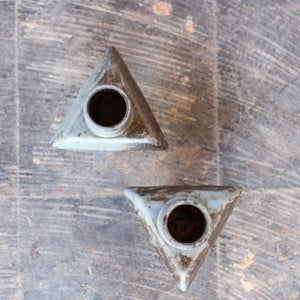 Pair of Triangle Vases