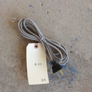 Lamp Parts: Cloth Covered Parallel Cord 6'-Cypress Park/Los Angeles