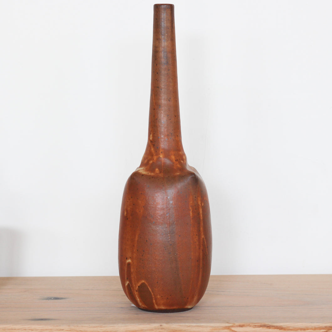Tall Neck Vase - Rust